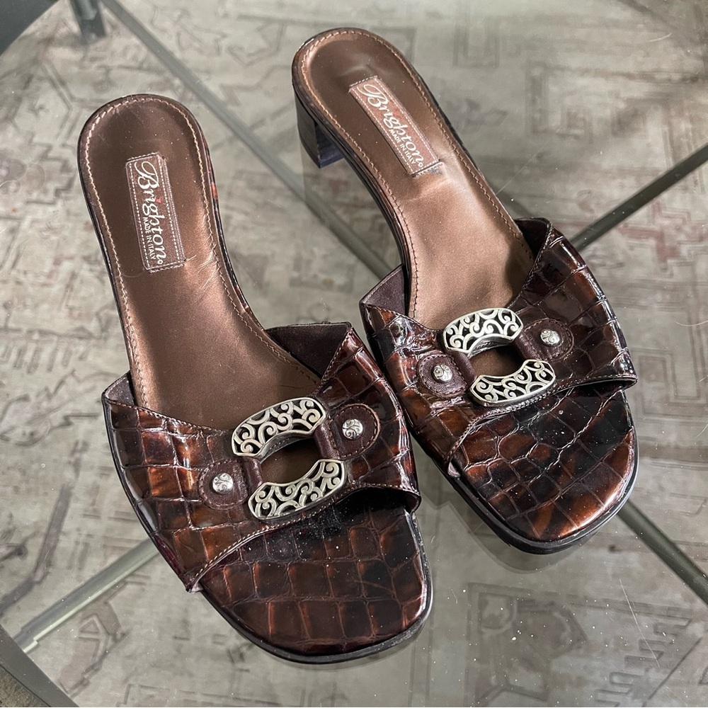 Brighton Women's Brown Slide Sandals